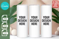 Skinny Tumbler Mockup | Canva Compatible | Craft Mockup Product Image 1
