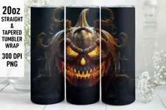 Halloween Tumbler Wrap |3D Halloween Pumpkin Tumbler Wrap Product Image 1