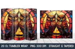 Owl Stained Glass Tumbler Wrap | Tumbler Wrap | Sublimation Product Image 1