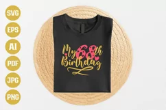68th Birthday SVG | My 68th Birthday SVG| Birthday Product Image 1