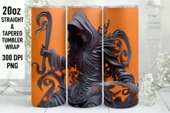 Halloween Grim Reaper Tumbler | 3D Halloween Tumbler Wrap Product Image 1