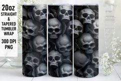 Halloween Skull Tumbler Wrap | 3D Halloween Tumbler Product Image 1