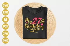 27th Birthday SVG | My 27th Birthday SVG | Birthday Product Image 1