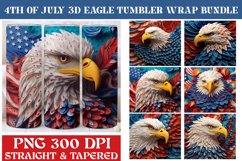 3D Eagle Tumbler Wrap | 4th of July | 3D Tumbler Wrap Product Image 1