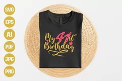 41st Birthday SVG | My 41st Birthday SVG | Birthday Product Image 1