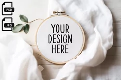 Embroidery Hoop Mockup | Cross Stitch Mockup | Sewing Mockup Product Image 1