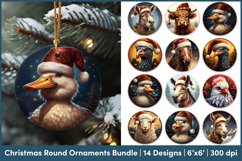 Mega Round Christmas Ornament Bundle | Christmas Sublimation Product Image 2