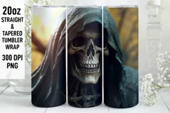 Halloween Skull Tumbler Wrap| 3D Halloween Tumbler Product Image 1