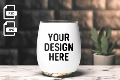 12oz Wine Tumbler Mockup | Wine Tumblers Mockup | PSD M Product Image 1
