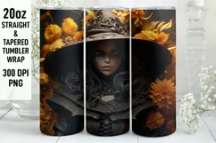 Halloween Tumbler Wrap | Halloween Witch | Halloween PNG Product Image 1