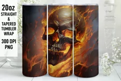 Halloween Tumbler Wrap | Halloween Skull | Halloween PNG Product Image 1