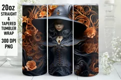 Halloween Tumbler Wrap |Halloween Witch | Halloween PNG Product Image 1