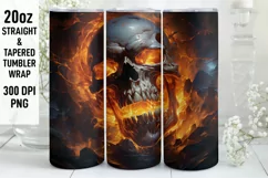 Halloween Tumbler Wrap | Halloween Skull | Halloween PNG Product Image 1