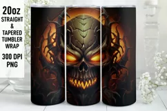 Halloween Tumbler Wrap | Halloween Skull | Halloween PNG Product Image 1