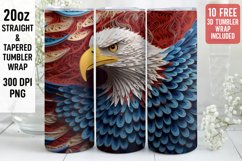 3D Eagle Tumbler Wrap | 3D Patriotic Tumbler | 3D Product Image 1