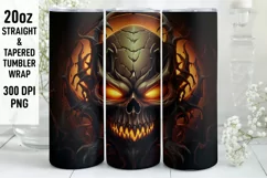 Halloween Tumbler Wrap | Halloween Pumpkin | Halloween PNG Product Image 1