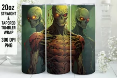 Halloween Tumbler Wrap | Halloween Zombies | Halloween PNG Product Image 1