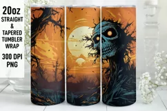 Halloween Tumbler Wrap | Halloween Ghost | Halloween PNG Product Image 1