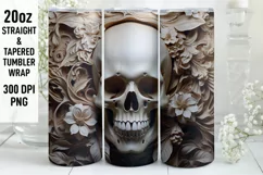 Halloween Tumbler Wrap | Halloween Skull | Halloween PNG Product Image 1