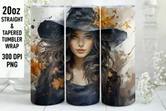 Halloween Tumbler Wrap | Halloween Witch | Halloween PNG Product Image 1
