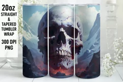 Halloween Tumbler Wrap | Halloween Skull | Halloween PNG Product Image 1
