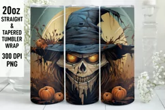 Halloween Tumbler Wrap | Halloween Scare Crew| Halloween PNG Product Image 1
