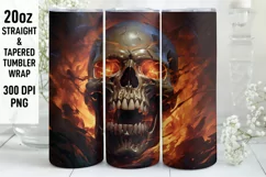 Halloween Tumbler Wrap |Halloween Skull | Halloween PNG Product Image 1