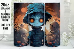 Halloween Tumbler Wrap | Halloween Zombie | Halloween PNG Product Image 1