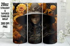 Halloween Tumbler Wrap | Halloween Witch | Halloween PNG Product Image 1