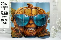 Halloween Tumbler Wrap | Halloween Pumpkin | Halloween PNG Product Image 1