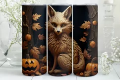 Halloween Tumbler Wrap | Halloween Wolf | Halloween PNG Product Image 1