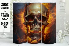 Halloween Tumbler Wrap | Halloween Skull | Halloween PNG Product Image 1