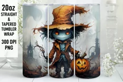 Halloween Tumbler Wrap |Halloween Scare Crew | Halloween PNG Product Image 1