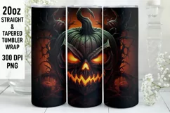 Halloween Tumbler Wrap | Halloween Pumpkin | Halloween PNG Product Image 1