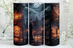 Halloween Tumbler Wrap | Tumbler Sublimation | Halloween Product Image 1