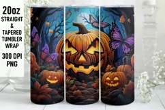 Halloween Tumbler Wrap | Halloween Pumpkin | Halloween PNG Product Image 1