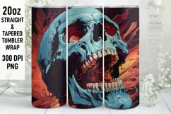 Halloween Tumbler Wrap | Halloween Skull| Halloween PNG Product Image 1