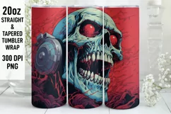Halloween Tumbler Wrap |Halloween Skull | Halloween PNG Product Image 1