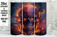 Halloween Tumbler Wrap | Halloween Skull| Halloween PNG Product Image 1