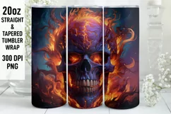 Halloween Tumbler Wrap | Halloween Skull| Halloween PNG Product Image 1