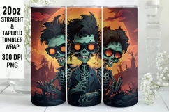 Halloween Tumbler Wrap | Halloween Zombies | Halloween PNG Product Image 1