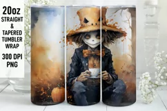 Halloween Tumbler Wrap | Halloween Scare Crew| Halloween PNG Product Image 1