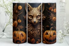 Halloween Tumbler Wrap | Halloween Wolf | Halloween PNG Product Image 1