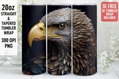 3D Eagle Tumbler Wrap | 3D Tumbler wrap | 3d Sublimation Product Image 1