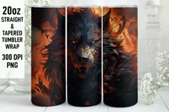 Halloween Tumbler Wrap | Halloween Wolf | Halloween PNG Product Image 1