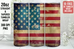 USA Flag Tumbler Wrap | 3D Tumbler wrap | 3d Sublimation Product Image 1