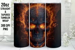 Halloween Tumbler Wrap | Halloween Skull | Halloween PNG Product Image 1