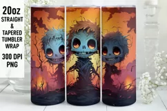 Halloween Tumbler Wrap | Halloween Zombies | Halloween PNG Product Image 1