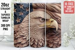 3D Eagle Tumbler Wrap | 3D Patriotic Tumbler Wrap Product Image 1