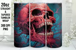 Halloween Tumbler Wrap |Halloween Skull | Halloween PNG Product Image 1